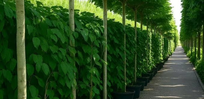 Sommer-Linde 'Dachform/Dachspalier' / Tilia platyphyllos 'Dachform/Dachspalier